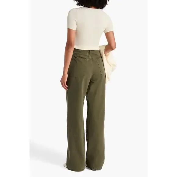 Anine Bing Briley high-rise wide leg green pants size 31 - Picture 2 of 7